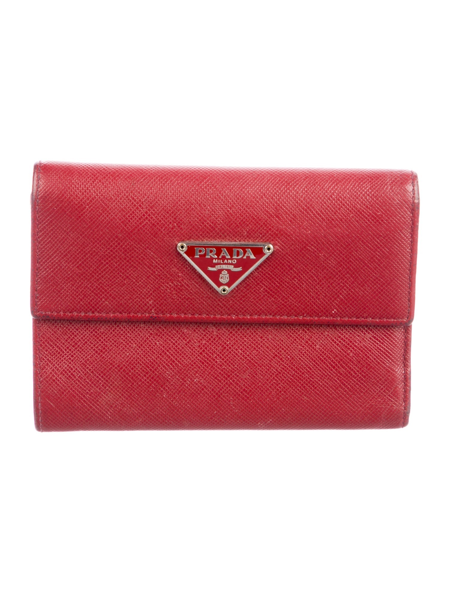 Prada Saffiano Cuir Leather Compact Wallet